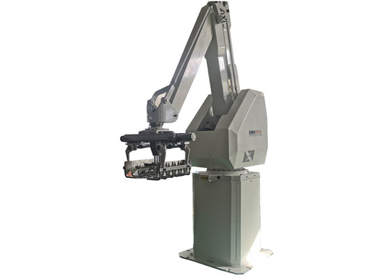 4 robô de empilhamento de poupança de energia de Palletizer do saco do PLC 50kg dos machados para o saco de alimentações