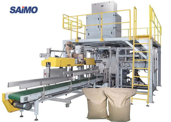 enchimento do açúcar branco de 60Hz 50kg e máquina de embalagem na indústria alimentar