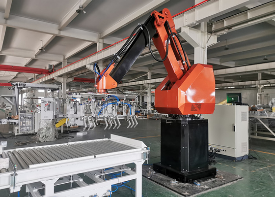 Sistema Palletizing robótico do PLC usado na indústria da bebida