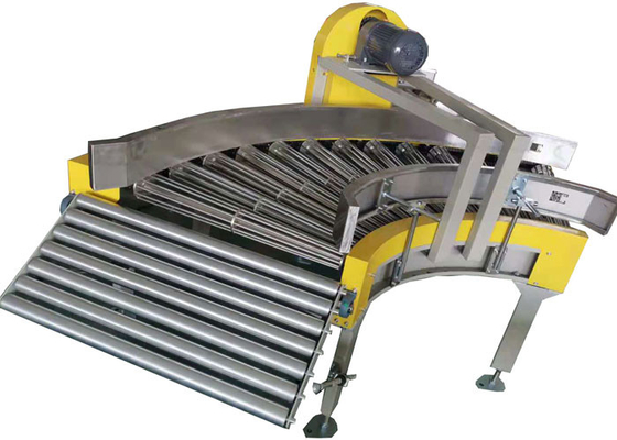 Transportador de rolos curvos de aço inoxidável com pé ajustável SEW Motor 0,75 - 1,5 KW