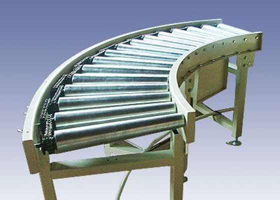 Transportador de rolos curvos de aço inoxidável com pé ajustável SEW Motor 0,75 - 1,5 KW