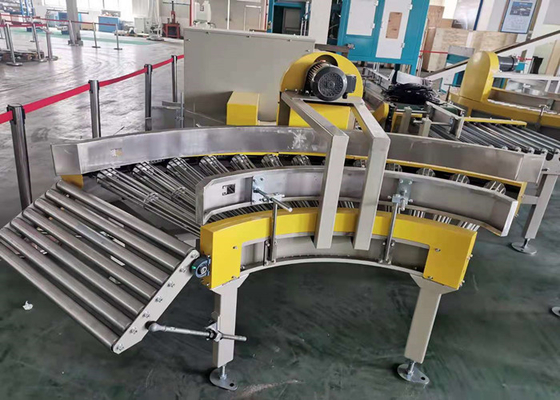 COSTURAR o quilowatt do transporte de rolo 0,75 - 1,5 da curva do motor que Palletizing em linhas de embalagem