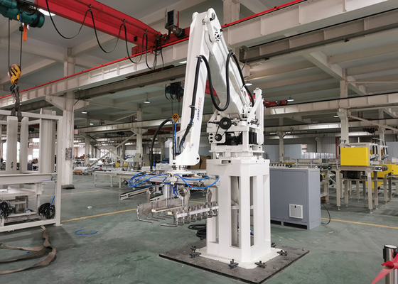 Assoalho programável elétrico - montou o prendedor Palletizing do robô para o cimento do saco da válvula