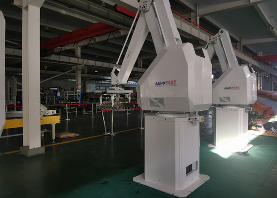 4 braço Palletizing do robô da linha central 130kgs amigável na indústria de alimento e de bebidas