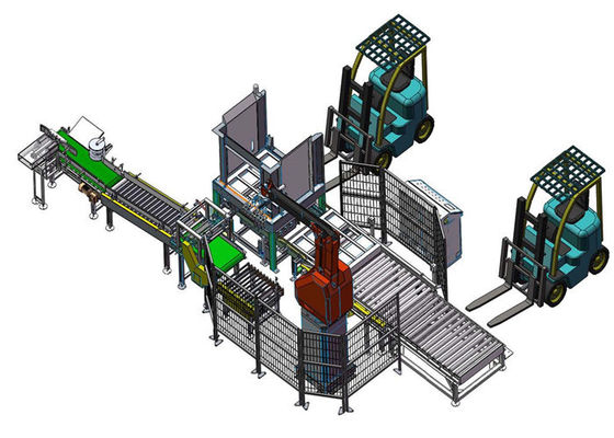 380V 330 sistema Palletizing robótico da linha central do grau 4