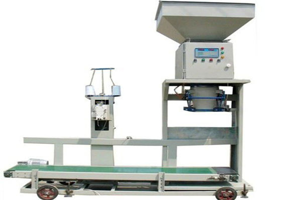 Máquina de embalagem dobro do grânulo do saco da cubeta 3KW 15kg na indústria das disposições